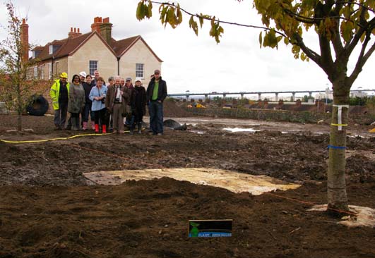 Orchard trees Garden High House Production Park Purfleet Royal Opera House National Skills Academy ROH social heritage local cultural history restoration redevelopment fruit trees flats herb beds kitchen inner walled garden Manor of West Thurrock