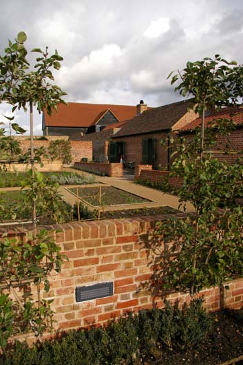 Garden High House Production Park Purfleet Royal Opera House National Skills Academy ROH social heritage local cultural history restoration redevelopment fruit trees flats herb beds kitchen garden inner walled garden Manor of West Thurrock